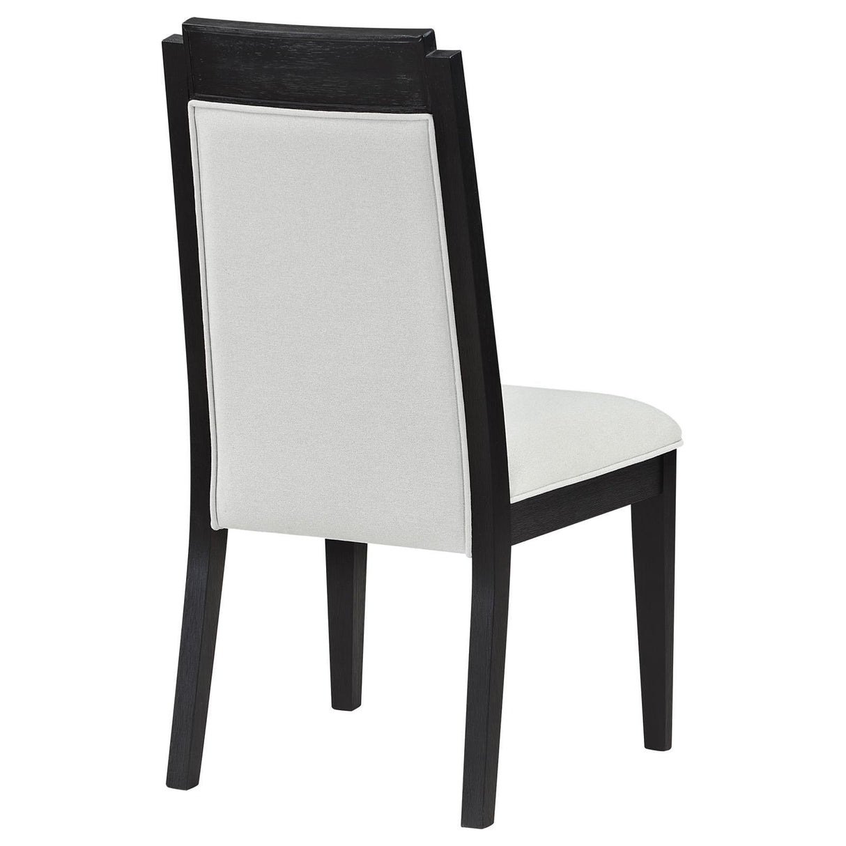 Brookmead Upholstered Dining Side Chair Ivory and Black (Set of 2) by Coaster at Eve Furniture