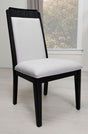 Brookmead Upholstered Dining Side Chair Ivory and Black (Set of 2) by Coaster at Eve Furniture