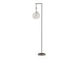 Brooks Grey/Transparent Floor Lamp by Crestview at Eve Furniture