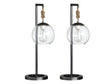 Brooks Grey/Transparent Table Lamp (Set of 2) by Crestview at Eve Furniture