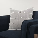 Brooks Navy Blue Fabric Chair W/ Medium Brown Wooden Legs by Mercana at Eve Furniture