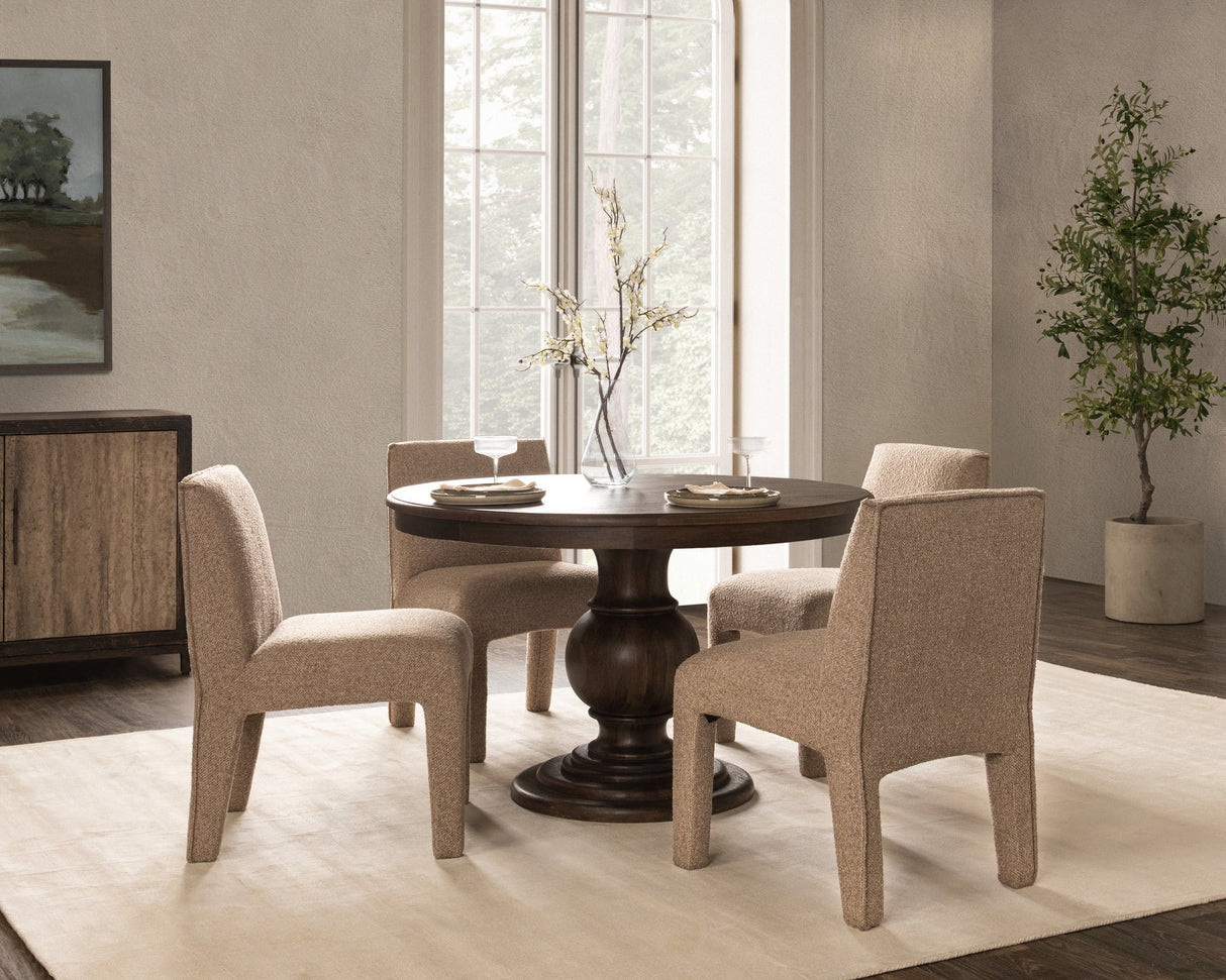 Brookside Cocoa Brown 48" Round Dining Table by Classic Home at Eve Furniture