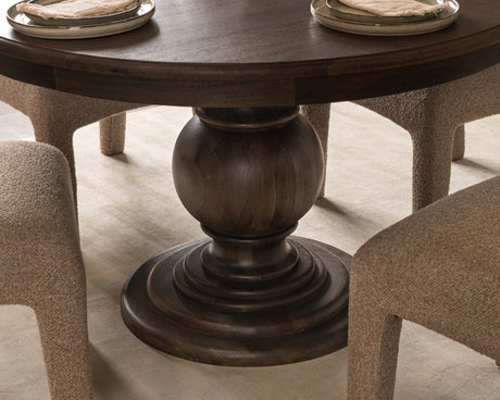 Brookside Cocoa Brown 48" Round Dining Table by Classic Home at Eve Furniture