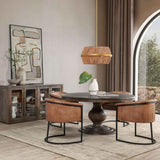 Brookside Cocoa Brown Round Dining Table by Classic Home at Eve Furniture