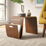 Brookside End Table in Walnut by Manhattan Comfort at Eve Furniture