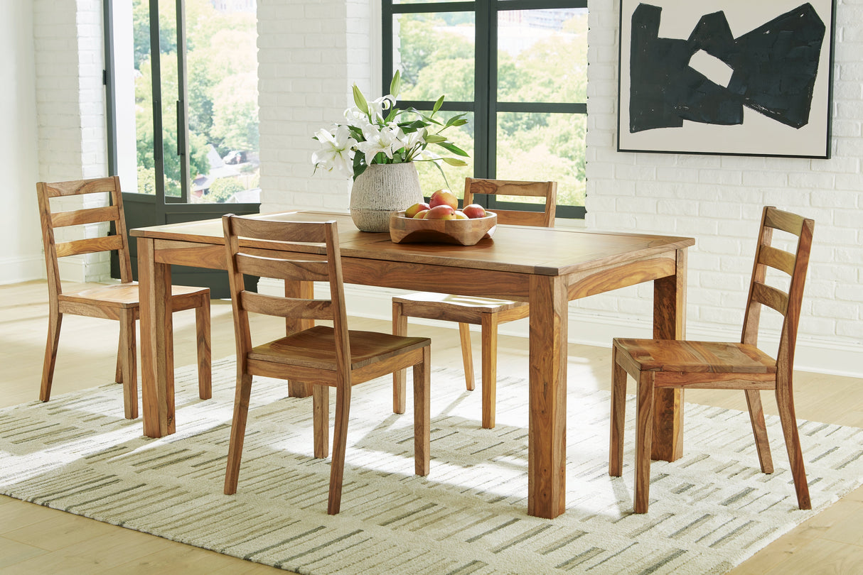 Dressonni Brown Dining Table and 4 Chairs