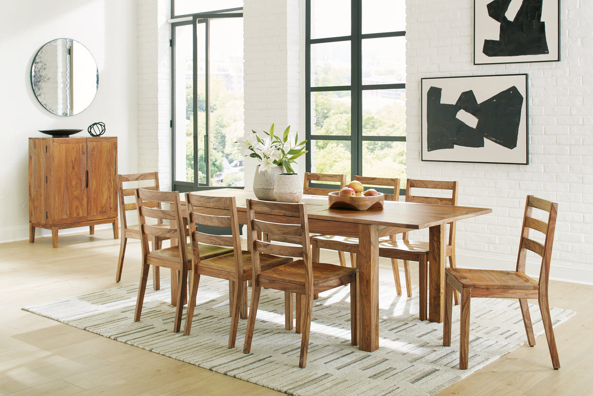 Dressonni Brown Dining Table and 8 Chairs