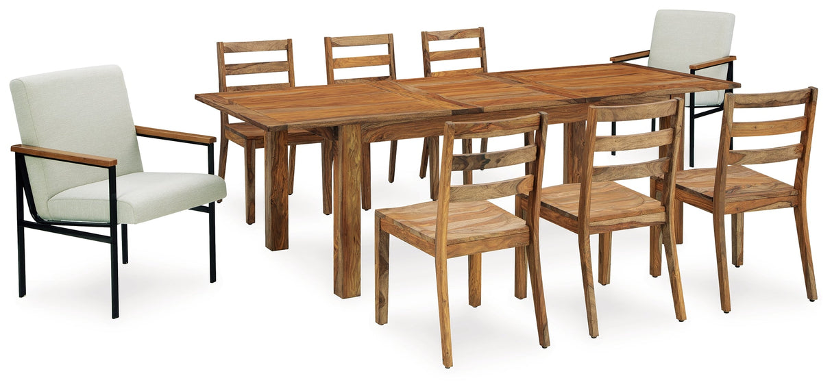 Dressonni Brown Dining Table and 8 Chairs