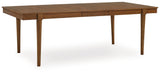 Lyncott Dining Table and 4 Chairs and Bench in Brown