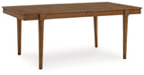 Lyncott Dining Table and 4 Chairs and Bench in Brown