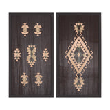 Brown Tapestry III by Mercana Studio a Hand Embellished Textured Framed Art Print by Mercana at Eve Furniture