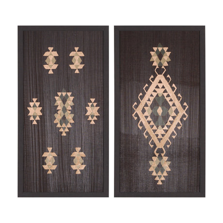 Brown Tapestry III by Mercana Studio a Hand Embellished Textured Framed Art Print by Mercana at Eve Furniture