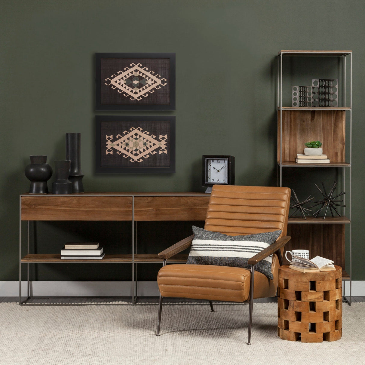 Brown Tapestry V by Mercana Studio a Hand Embellished Textured Framed Art Print by Mercana at Eve Furniture