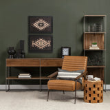 Brown Tapestry V by Mercana Studio a Hand Embellished Textured Framed Art Print by Mercana at Eve Furniture
