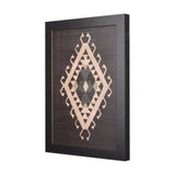 Brown Tapestry V by Mercana Studio a Hand Embellished Textured Framed Art Print by Mercana at Eve Furniture
