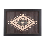 Brown Tapestry V by Mercana Studio a Hand Embellished Textured Framed Art Print by Mercana at Eve Furniture