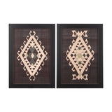 Brown Tapestry VI by Mercana Studio a Hand Embellished Textured Framed Art Print by Mercana at Eve Furniture