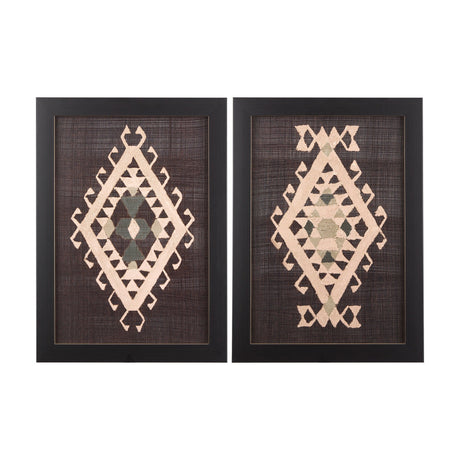 Brown Tapestry VI by Mercana Studio a Hand Embellished Textured Framed Art Print by Mercana at Eve Furniture