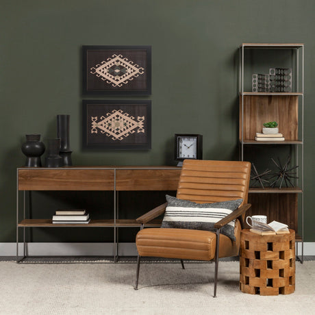Brown Tapestry VI by Mercana Studio a Hand Embellished Textured Framed Art Print by Mercana at Eve Furniture