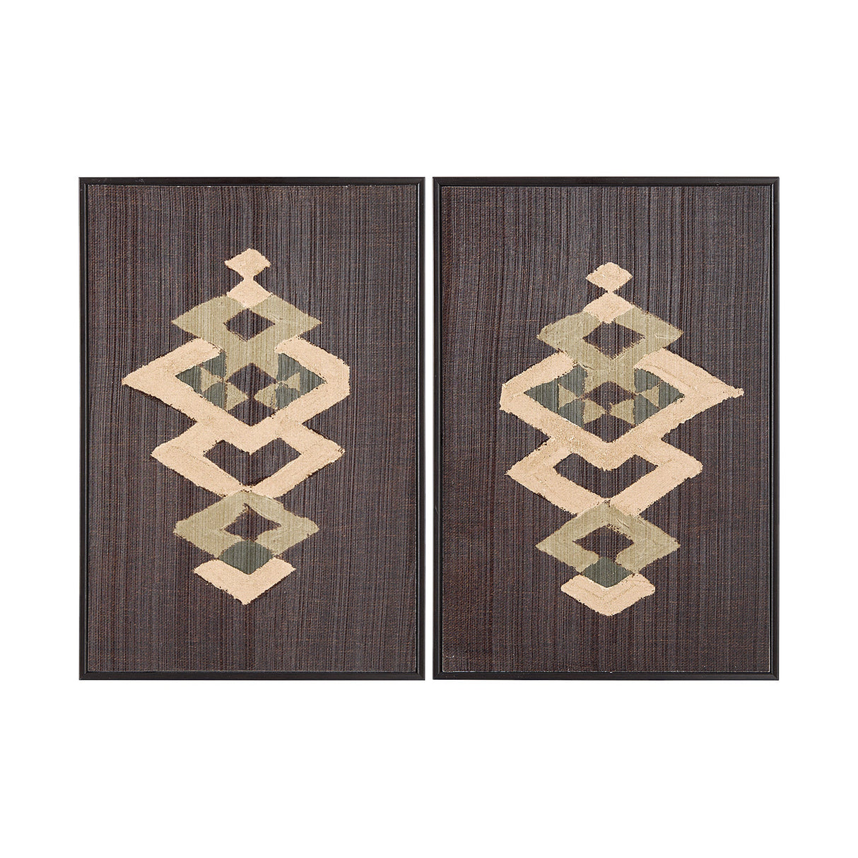 Brown Tapestry VII by Mercana Studio a Hand Embellished Textured Framed Art Print by Mercana at Eve Furniture