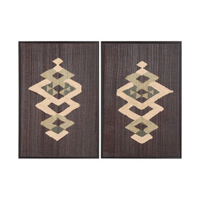Brown Tapestry VII by Mercana Studio a Hand Embellished Textured Framed Art Print by Mercana at Eve Furniture