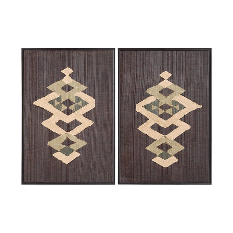 Brown Tapestry VII by Mercana Studio a Hand Embellished Textured Framed Art Print by Mercana at Eve Furniture