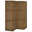 Browning Walnut 4-Panel Bamboo Room Divider Folding Screen by Coaster at Eve Furniture