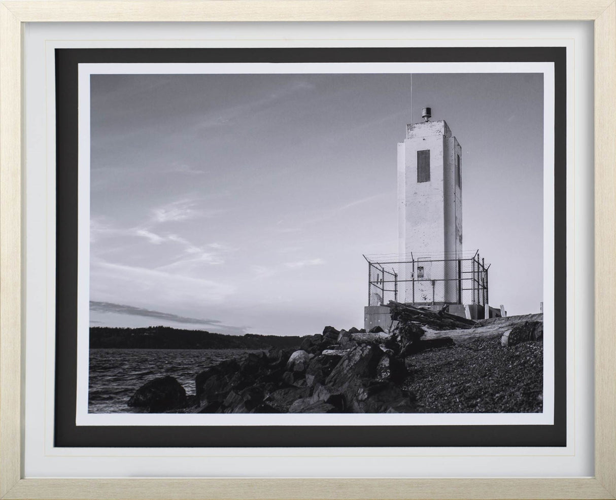 Browns Point Lighthouse by Bisig, Steve a Framed Photo Art Print Matted under Glass by Mercana at Eve Furniture