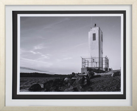Browns Point Lighthouse by Bisig, Steve a Framed Photo Art Print Matted under Glass by Mercana at Eve Furniture