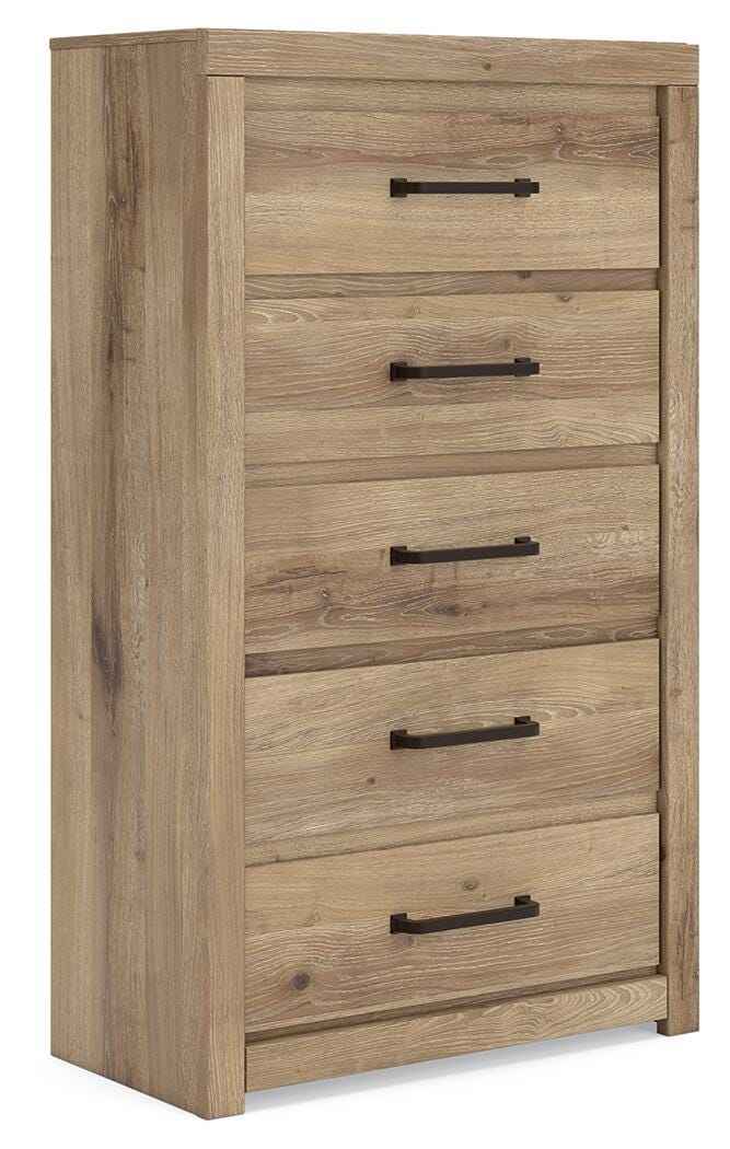Brozmont Tan Chest of Drawers by Ashley at Eve Furniture