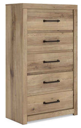 Brozmont Tan Chest of Drawers by Ashley at Eve Furniture