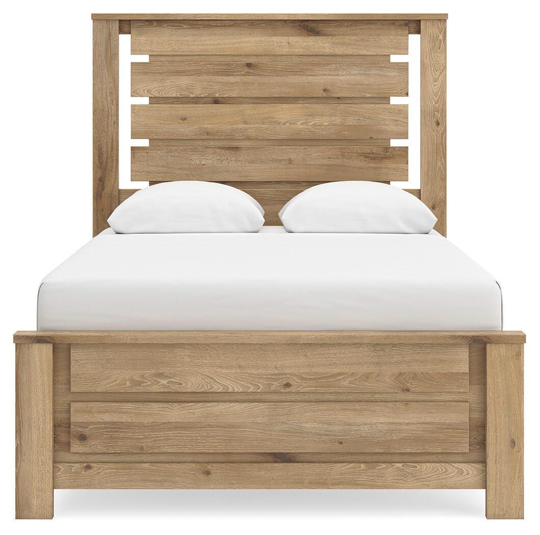 Brozmont Tan Full Panel Bedroom Set by Ashley at Eve Furniture