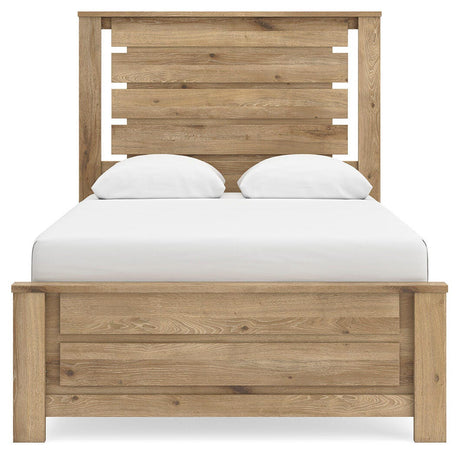 Brozmont Tan Full Panel Bedroom Set by Ashley at Eve Furniture