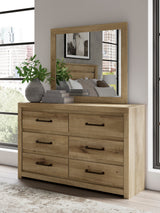 Brozmont Tan Full Panel Platform Bedroom Set by Ashley at Eve Furniture