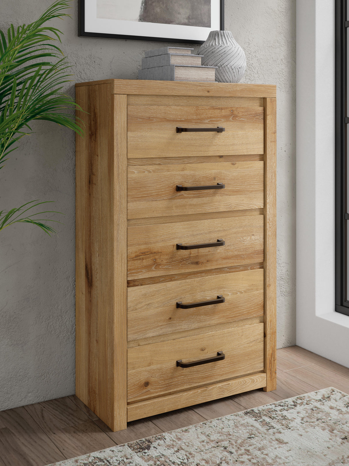 Brozmont Tan Full Panel Platform Bedroom Set by Ashley at Eve Furniture