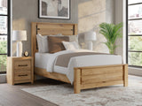 Brozmont Tan Full Panel Platform Bedroom Set by Ashley at Eve Furniture