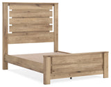 Brozmont Tan Full Panel Platform Bedroom Set by Ashley at Eve Furniture