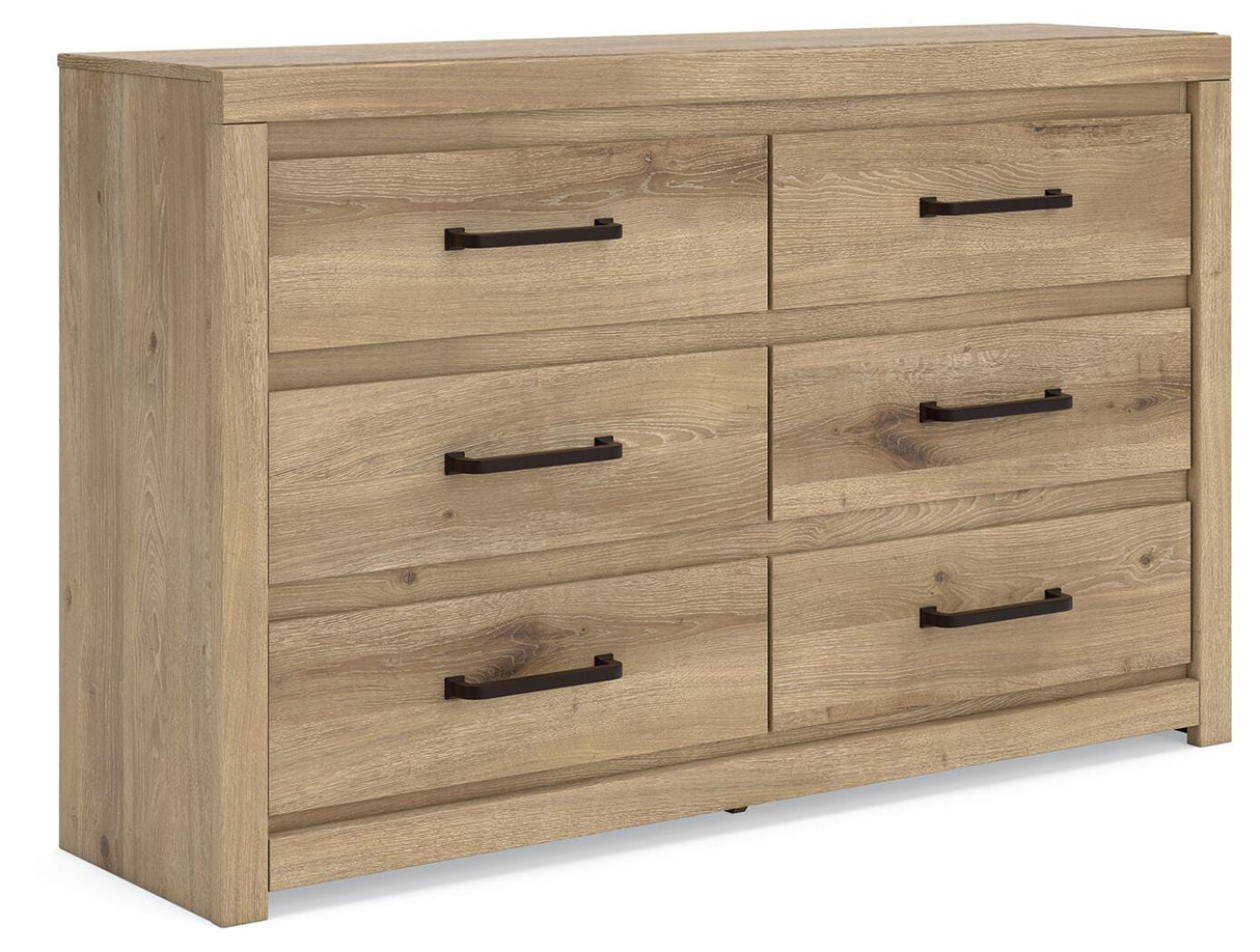Brozmont Tan Full Panel Platform Bedroom Set by Ashley at Eve Furniture