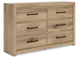 Brozmont Tan Full Panel Platform Bedroom Set by Ashley at Eve Furniture