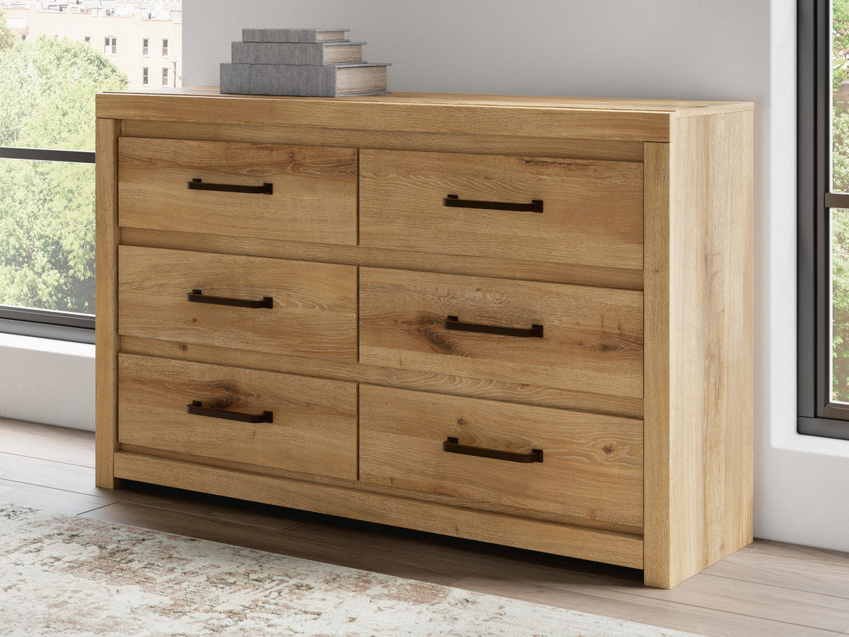 Brozmont Tan Full Panel Platform Bedroom Set by Ashley at Eve Furniture