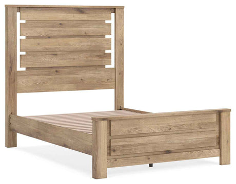 Brozmont Tan Full Platform Bed by Ashley at Eve Furniture