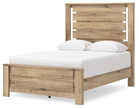 Brozmont Tan Full Platform Bed by Ashley at Eve Furniture
