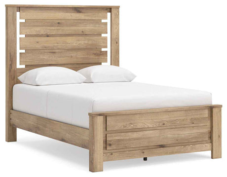 Brozmont Tan Full Platform Bed by Ashley at Eve Furniture