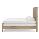 Brozmont Tan King Panel Bed by Ashley at Eve Furniture