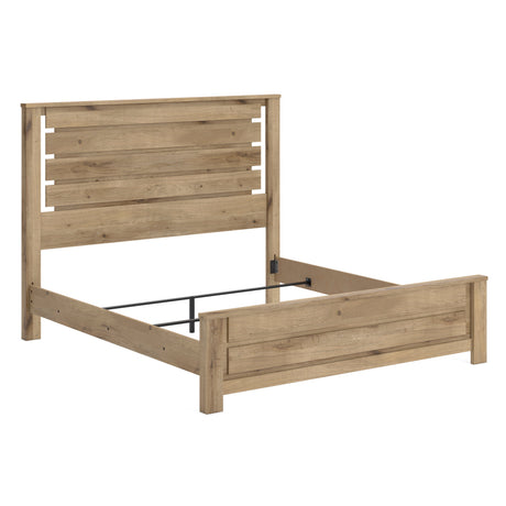 Brozmont Tan King Panel Bed by Ashley at Eve Furniture