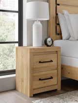 Brozmont Tan Nightstand by Ashley at Eve Furniture