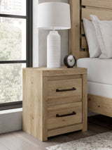 Brozmont Tan Panel Bedroom Set by Ashley at Eve Furniture