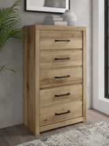 Brozmont Tan Panel Bedroom Set by Ashley at Eve Furniture