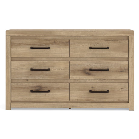 Brozmont Tan Panel Bedroom Set by Ashley at Eve Furniture