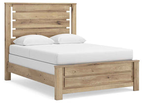 Brozmont Tan Queen Panel Bed by Ashley at Eve Furniture